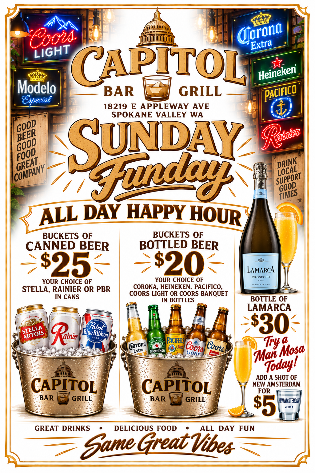 Sunday Funday Football Specials
